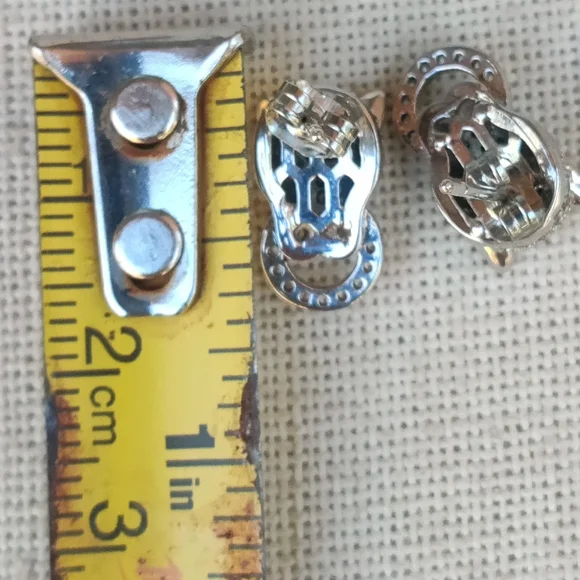 Sterling Art Deco Panther Earrings - Picture 3 of 5